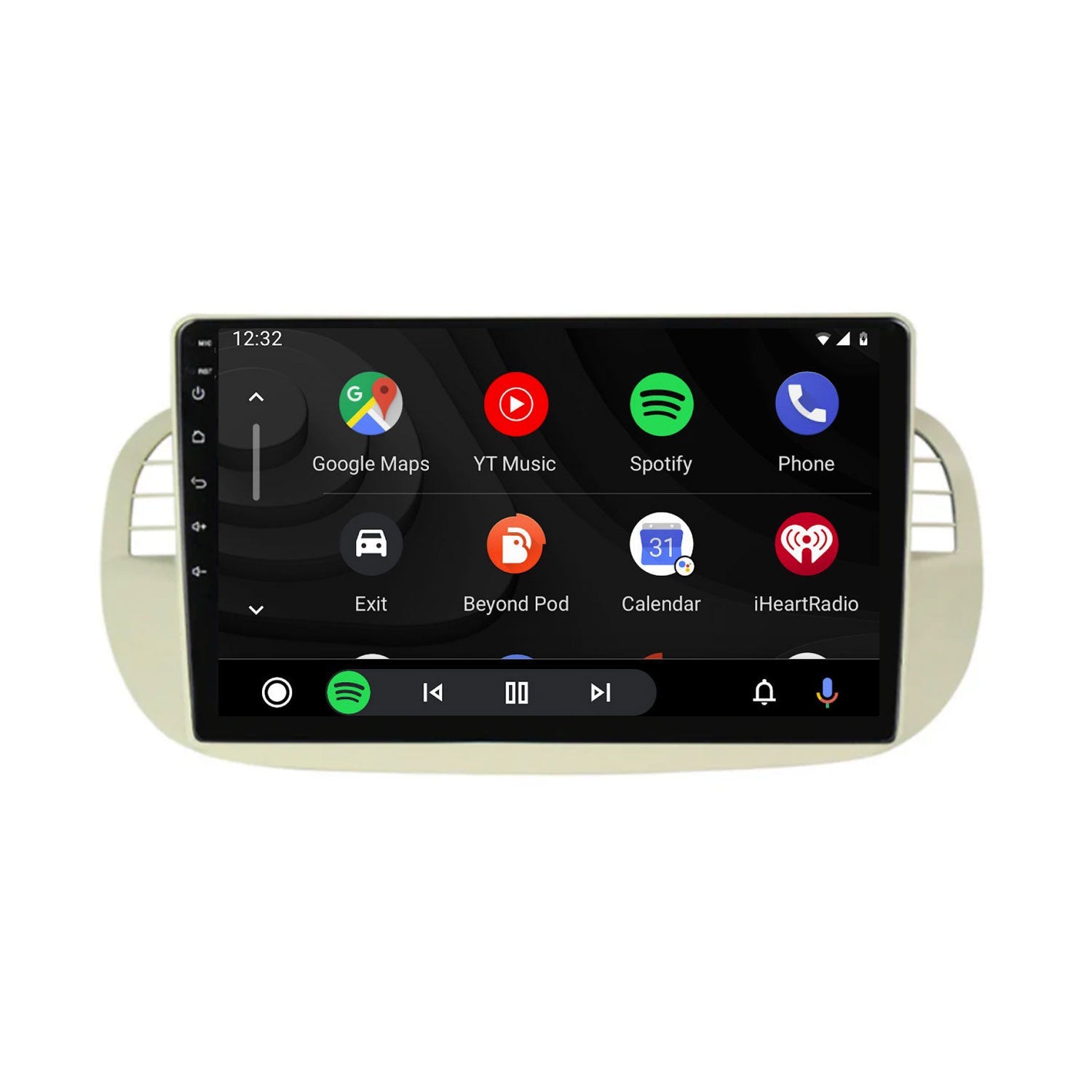 Fiat 500 Car Stereo and Navigation with Apple CarPlay & Android Auto | White | Core
