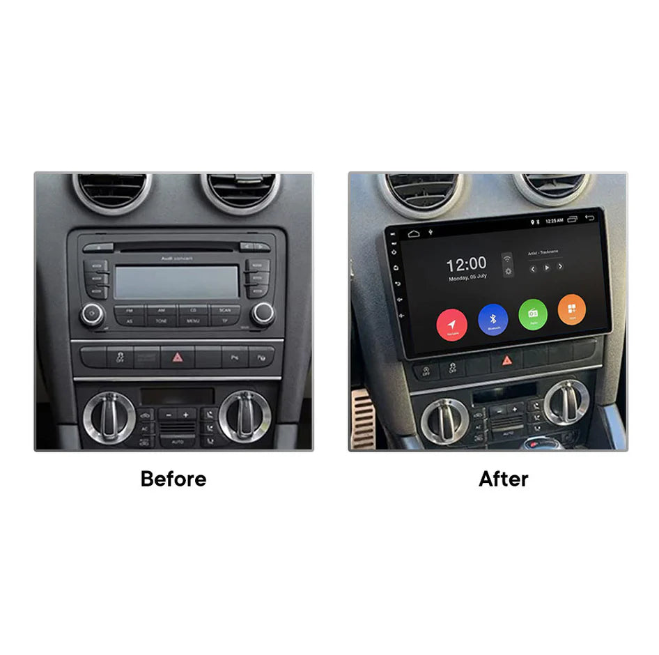 Navigation for Audi A3 with 9 inch screen | Carplay | Android Auto | DAB | Bluetooth | 64 GB