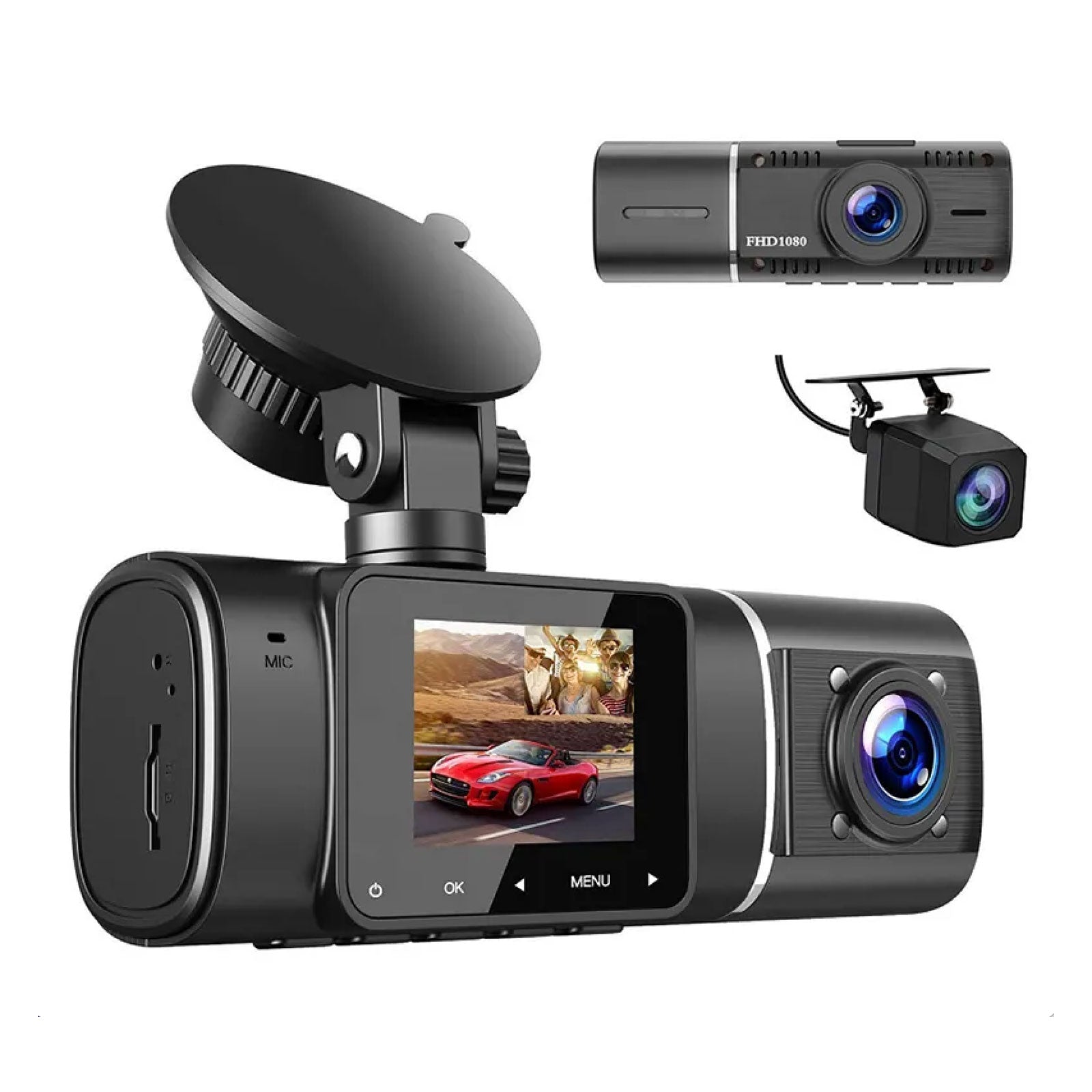 Avison Triple Dashcam with IPS Screen