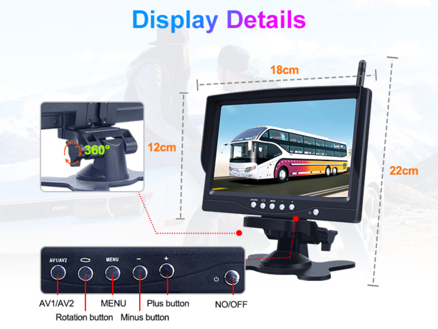 Wireless Rear View Camera Set 300M | Truck | Camper | Boat | Tractor