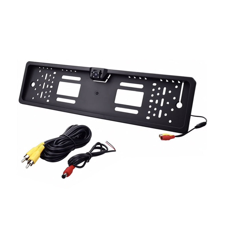 License plate holder with reverse camera