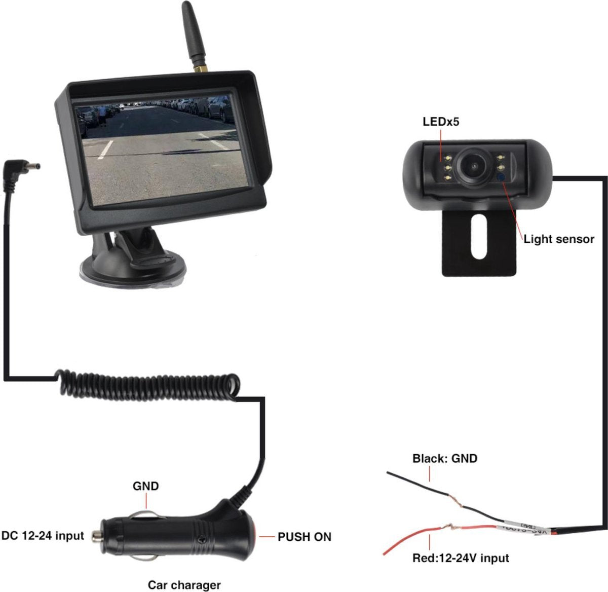 Wireless Reversing Camera Set | Car | Caravan | SUV | Universal | 20M