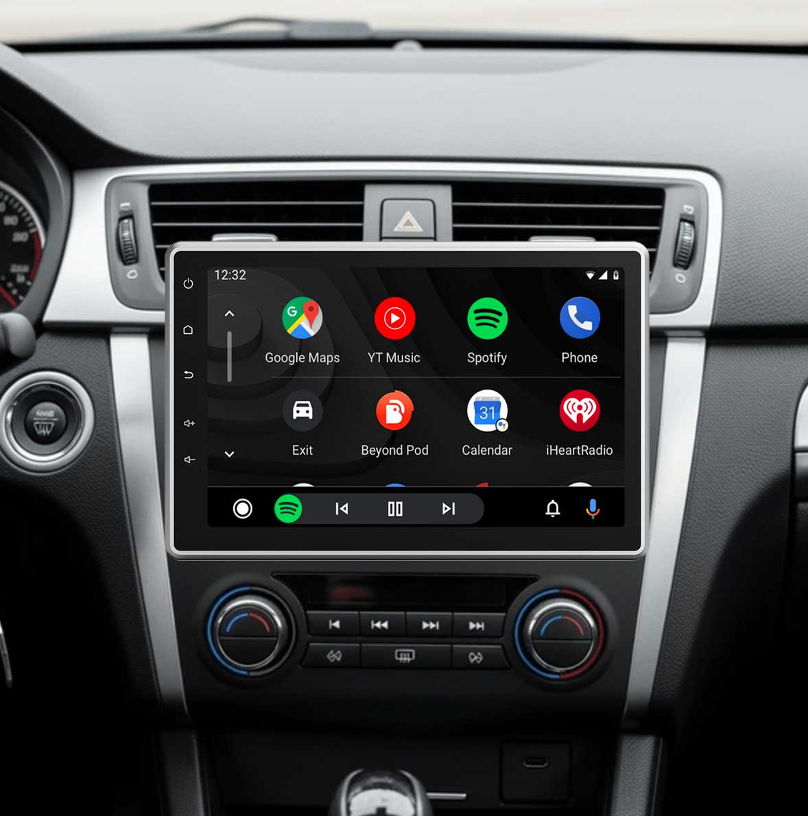 Universal 1 DIN Car Stereo 10.1 Inch QLED with Apple CarPlay & Android Auto