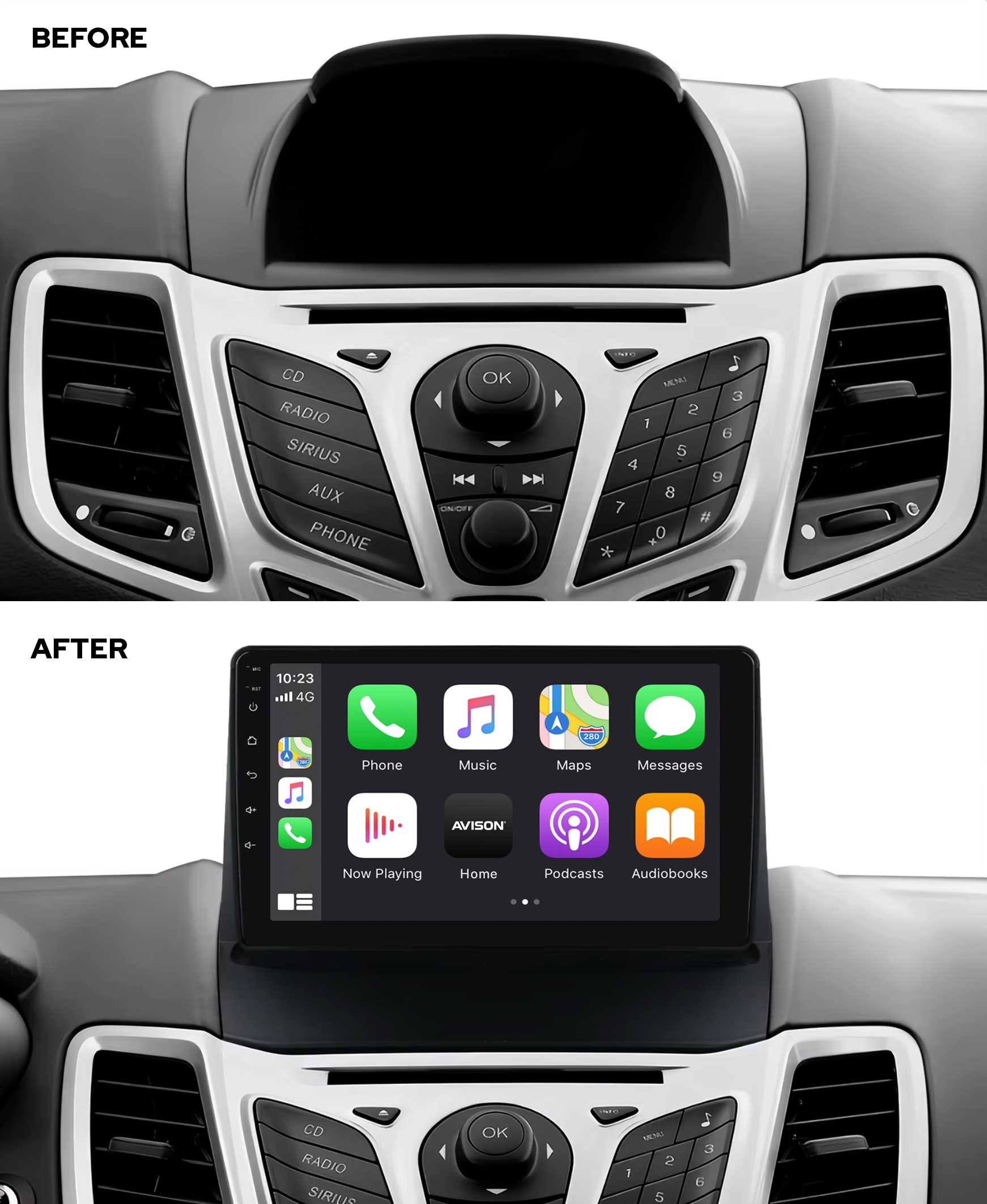 Ford Fiesta 2009-2014 Car Stereo and Navigation with Apple CarPlay & Android Auto | Core