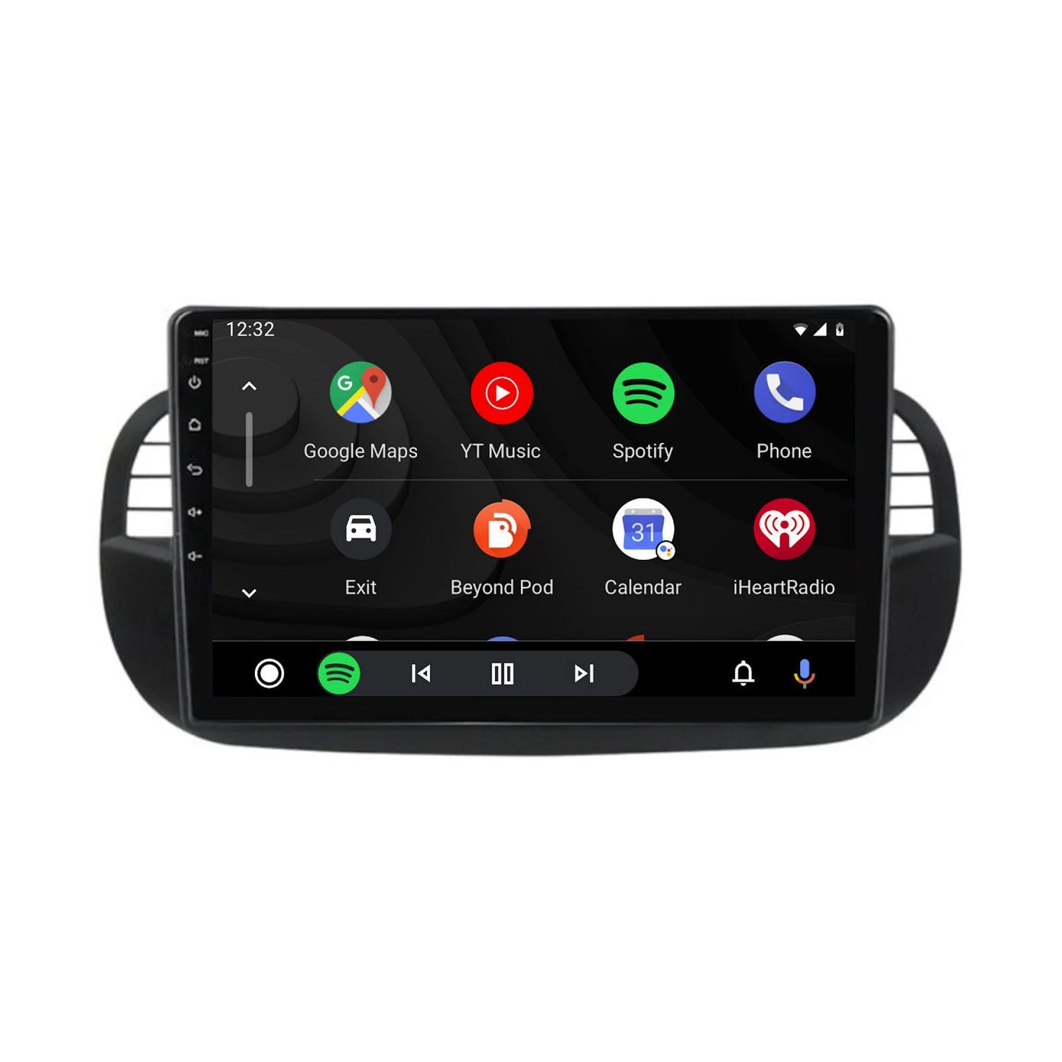 Fiat 500 Car Stereo and Navigation with Apple CarPlay & Android Auto | Black | Core