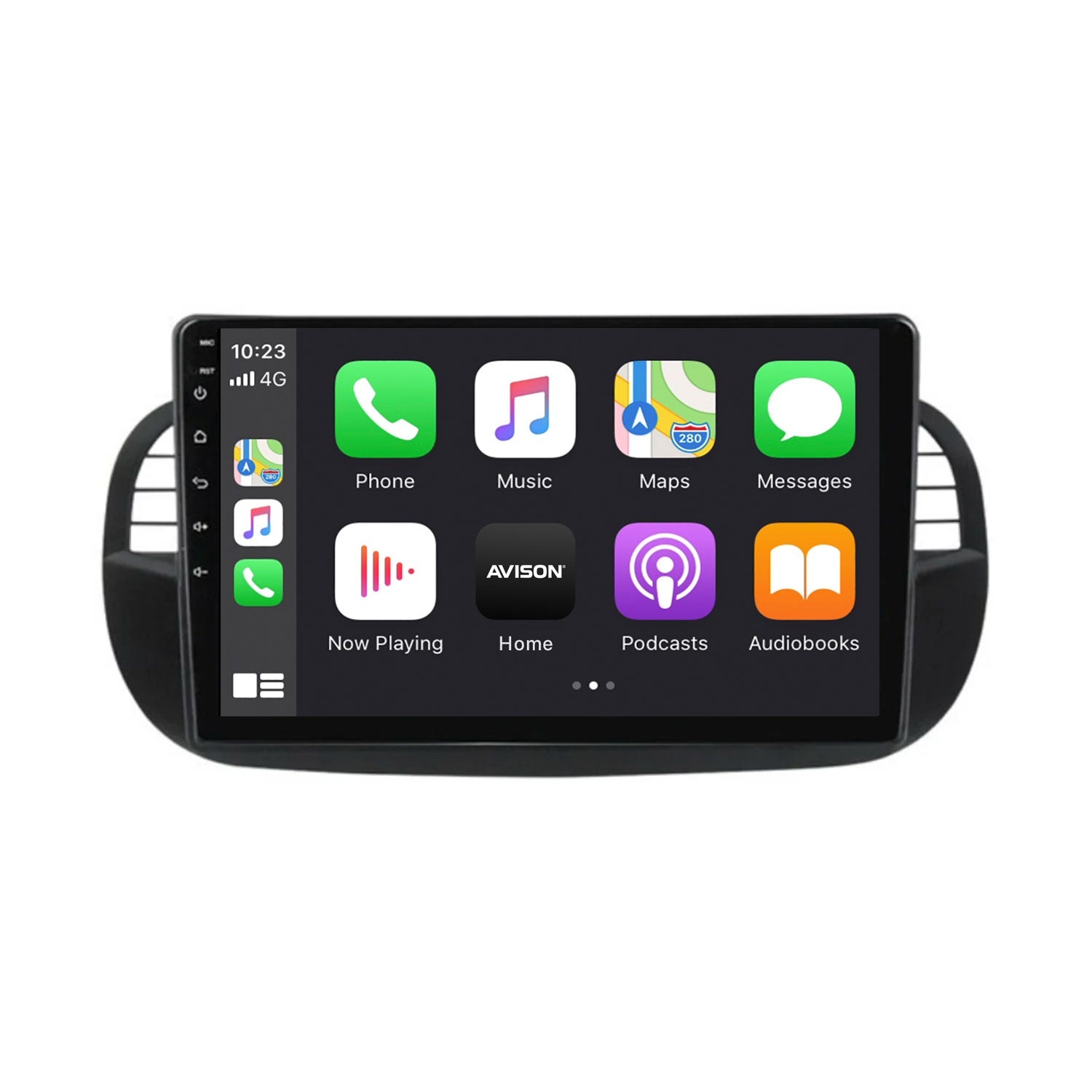 Fiat 500 Car Stereo and Navigation with Apple CarPlay & Android Auto | Black | Core