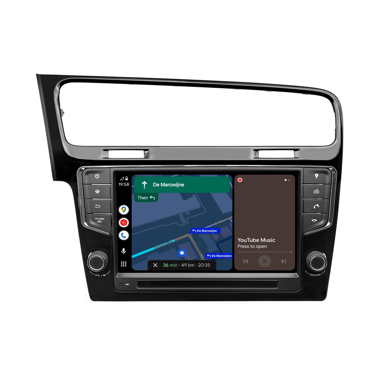 VW Golf 7 Car Stereo and Navigation with Apple CarPlay & Android Auto | Core | Black