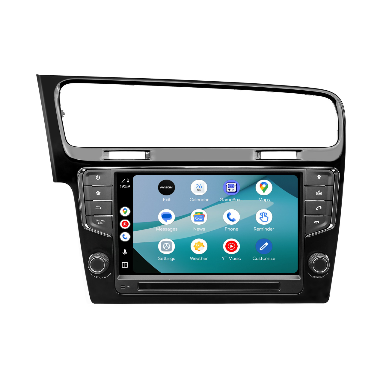 VW Golf 7 Car Stereo and Navigation with Apple CarPlay & Android Auto | Core | Black