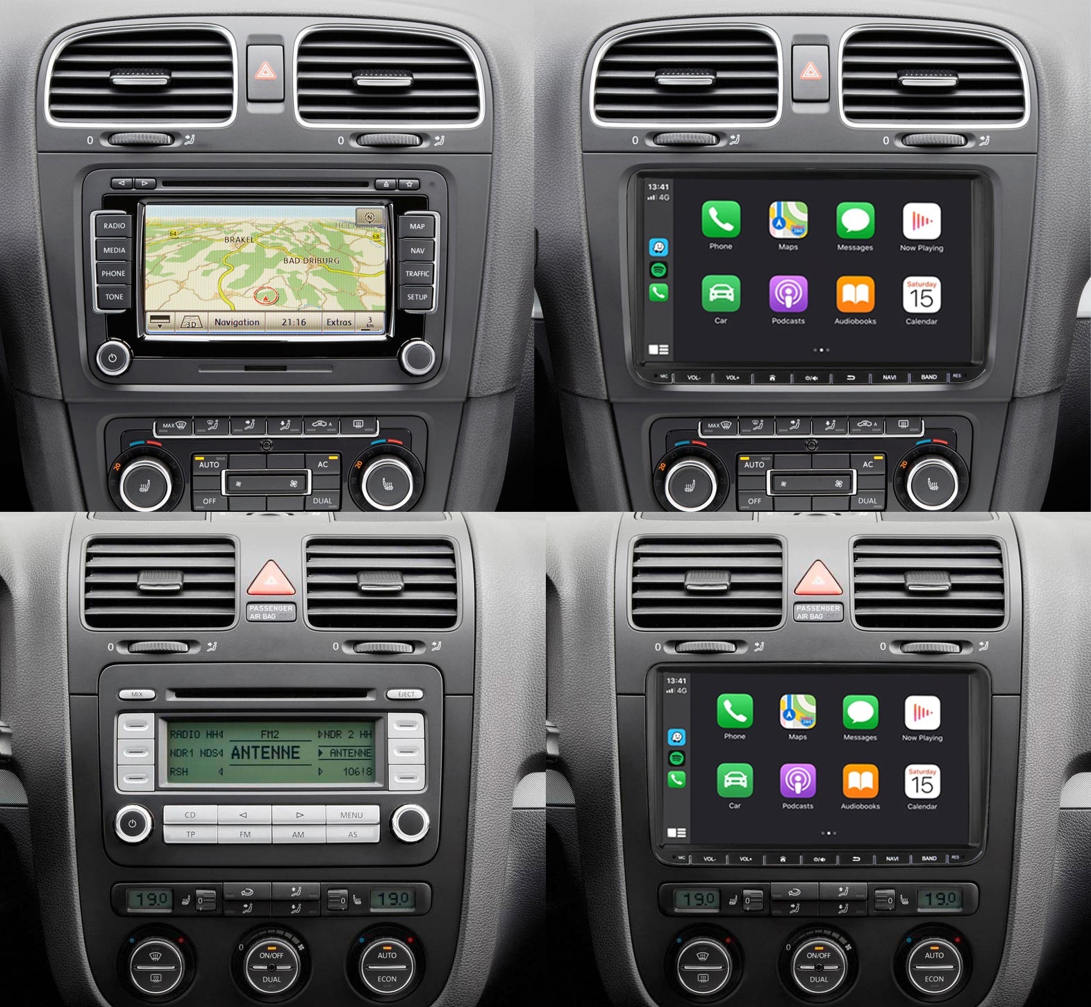 Navigation for VW Seat & Skoda 9" | Carplay Wireless | Android Auto | DAB+ | Android | 32GB