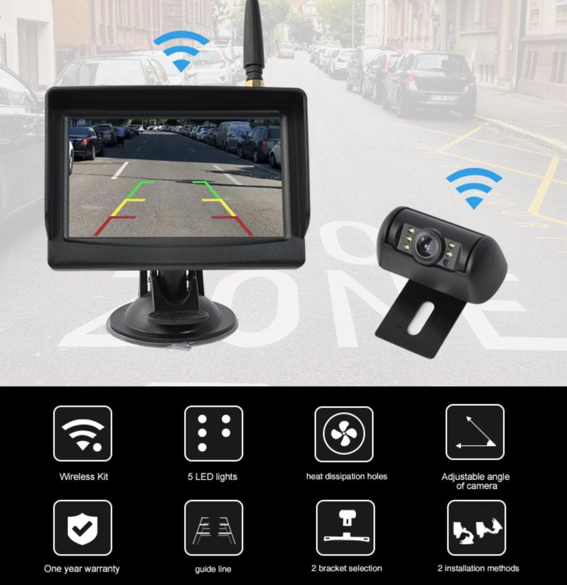 Wireless Reversing Camera Set | Car | Caravan | SUV | Universal | 10M